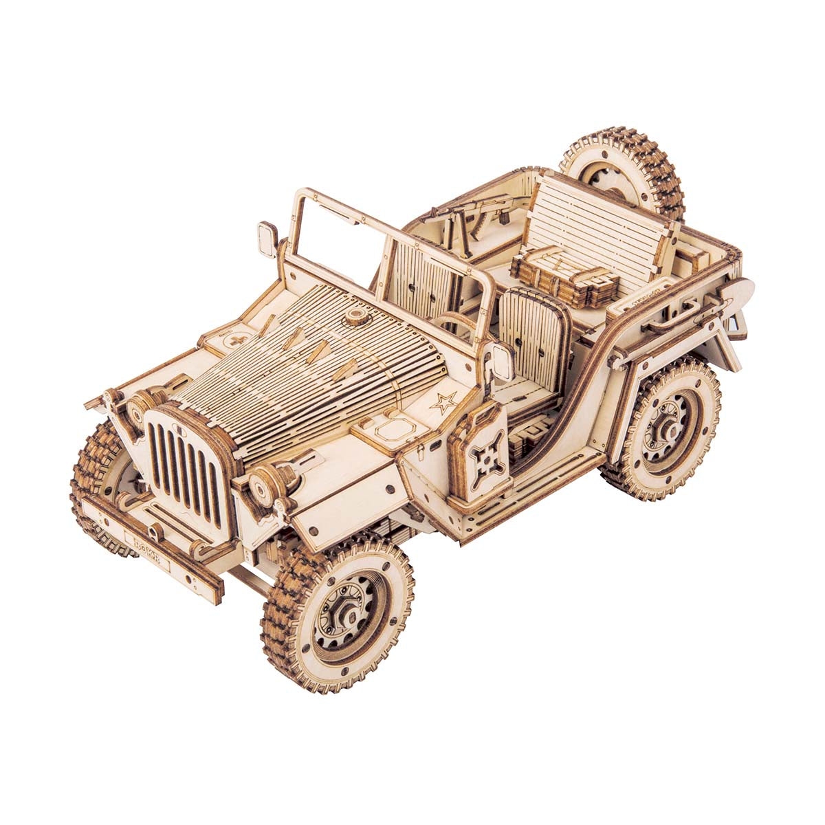 ROKR Army Jeep Scale Model 3D Wooden Puzzle
