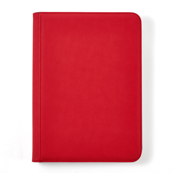 Binder: 9-Pocket Zippered- Solid Color- Red