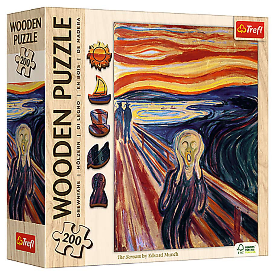 Puzzle: The Scream by Edvard Munch 200 Piece Wood