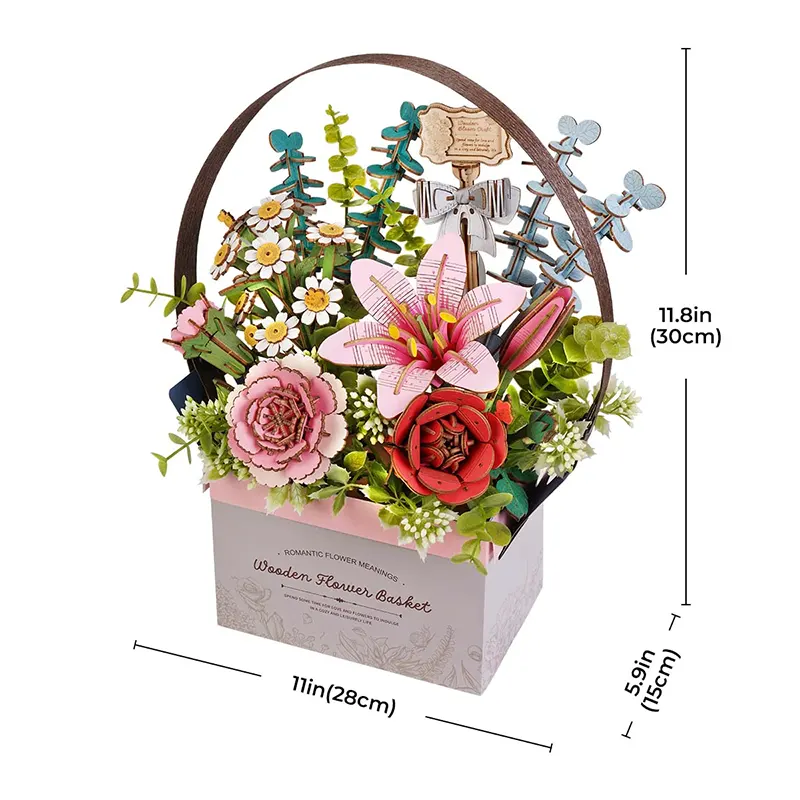 Rowood Wooden Flower Basket