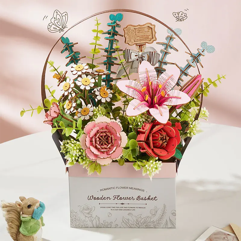 Rowood Wooden Flower Basket