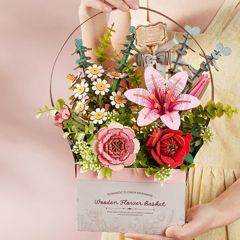 Rowood Wooden Flower Basket
