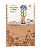Rowood Blue Hydrangea DIY Wooden Flower 3D Puzzle