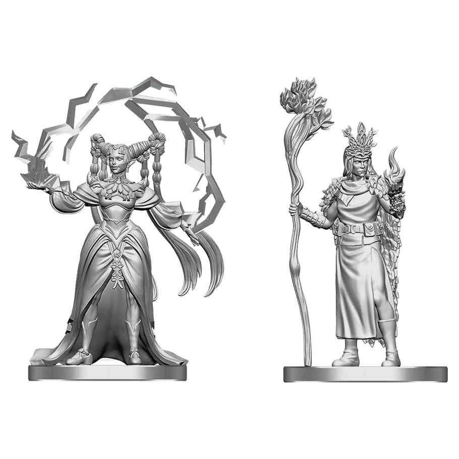D&D: Nolzur's Marvelous Miniatures: Human Druid & Elf Sorcerer