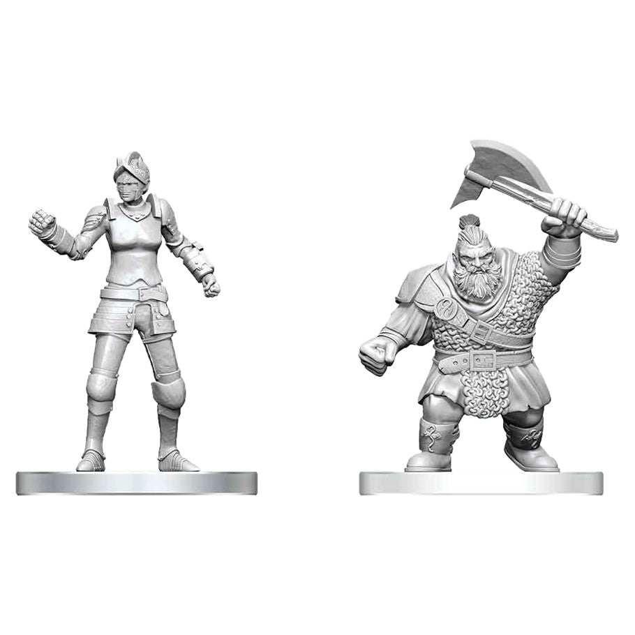 D&D: Nolzur's Marvelous Miniatures: Cultist of Bane & Dwarf Zhentilar Soldier