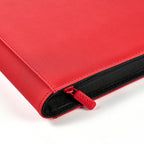 Binder: 9-Pocket Zippered- Solid Color- Red