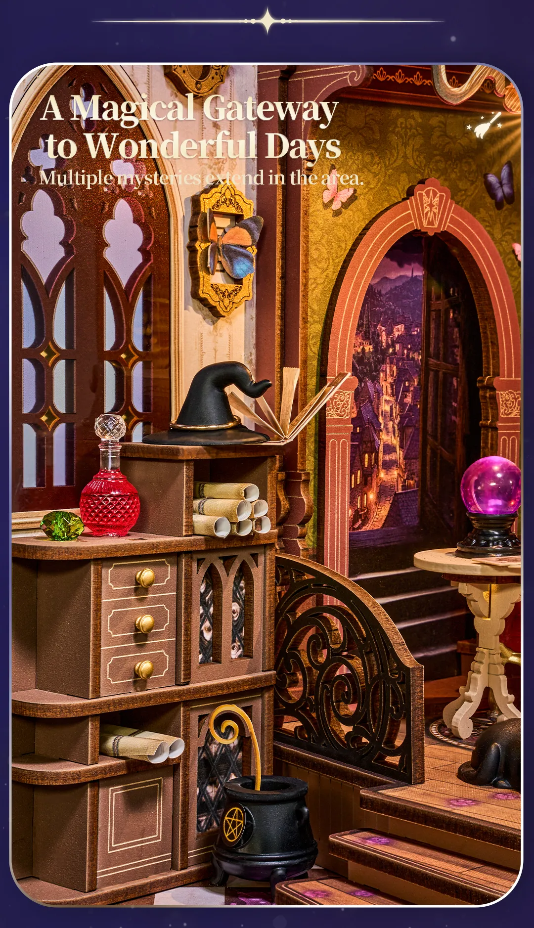 Rolife DIY Book Nook Kit - Magic Fantasy Corner