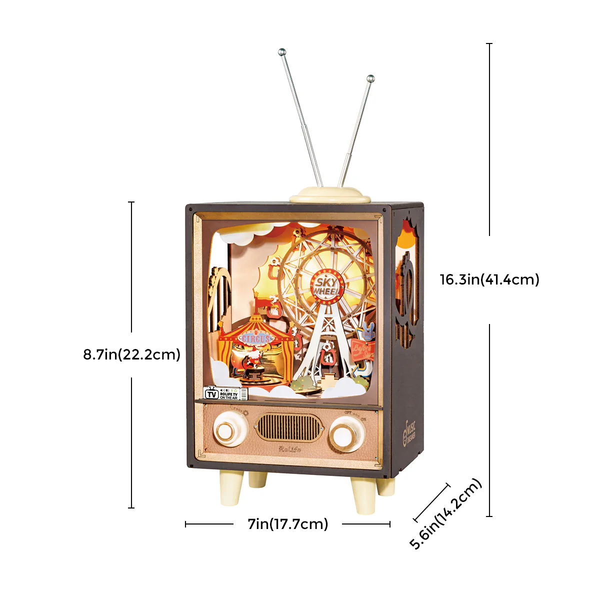 Sunset Carnival DIY Music Box 3D Wooden Puzzle