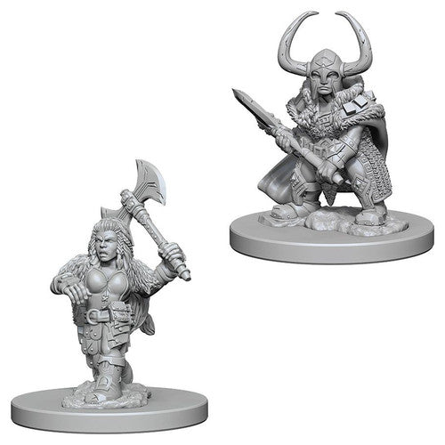 D&D Nolzur's Marvelous Miniatures: Unpainted Minis- Wave 4- Dwarf Female Barbarian