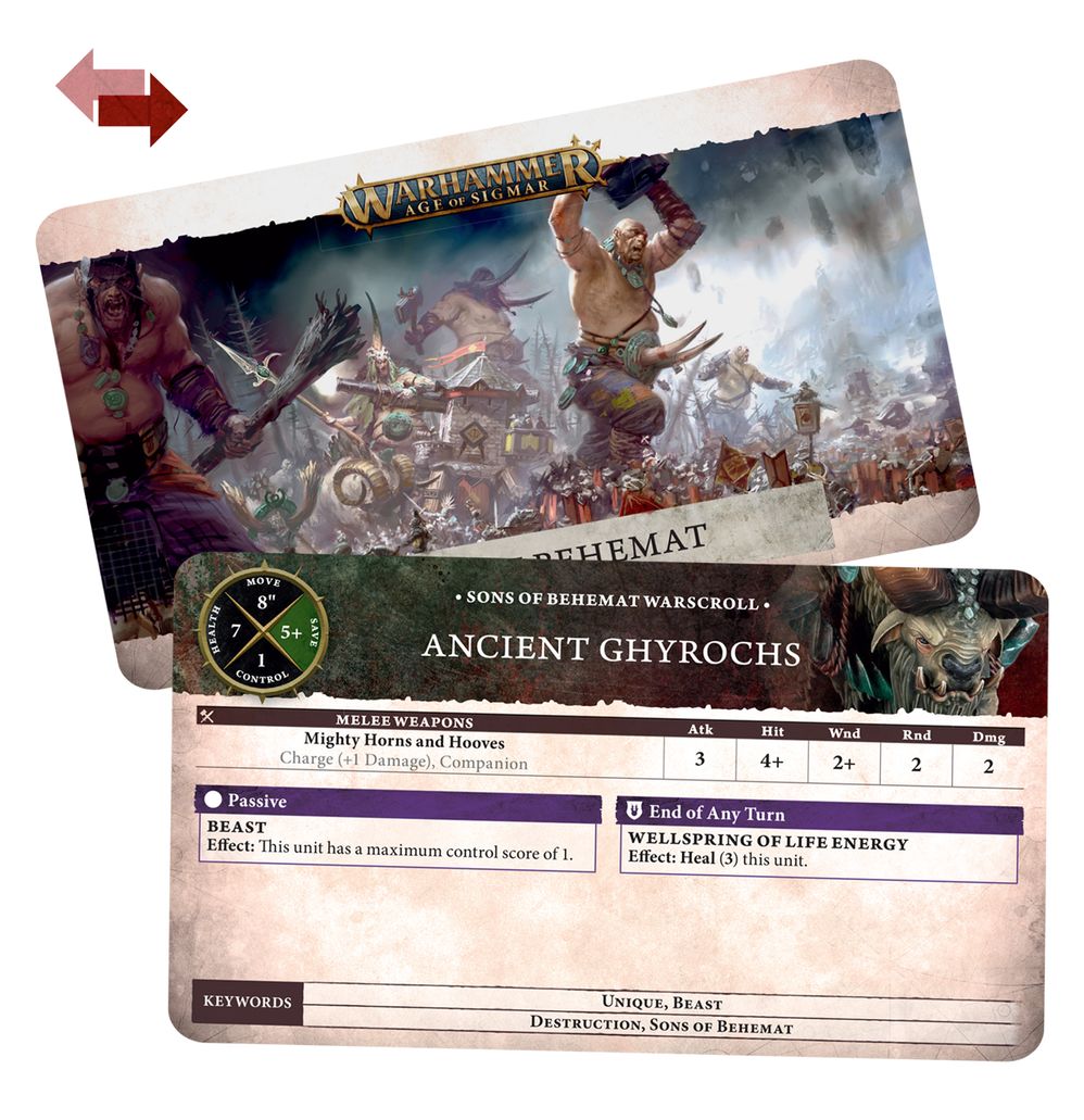 WARSCROLL CARDS: SONS OF BEHEMAT (ENG)