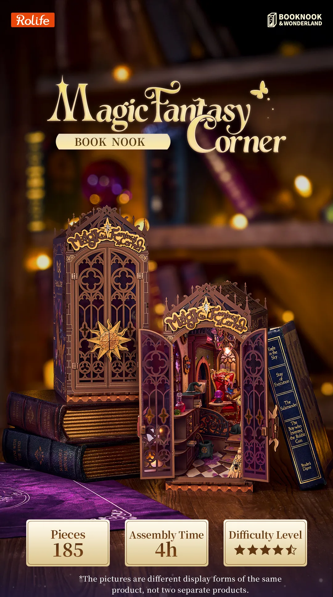 Rolife DIY Book Nook Kit - Magic Fantasy Corner