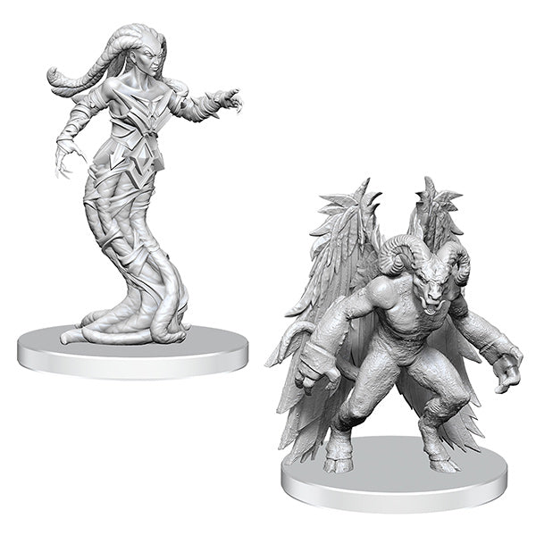 Pathfinder Battles Deep Cuts Miniatures: Wave 27- Gylou (Handmaiden Devil) & Ferrugon (Rust Devil)