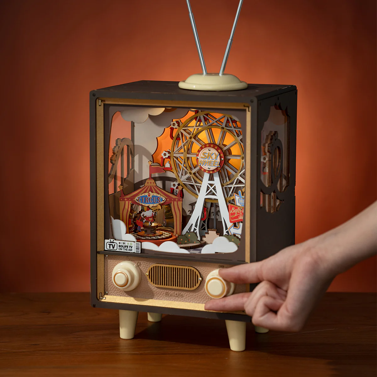 Sunset Carnival DIY Music Box 3D Wooden Puzzle