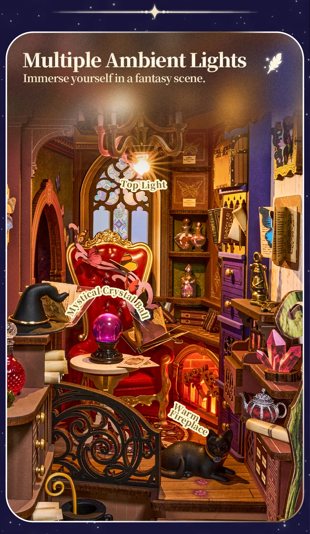 Rolife DIY Book Nook Kit - Magic Fantasy Corner