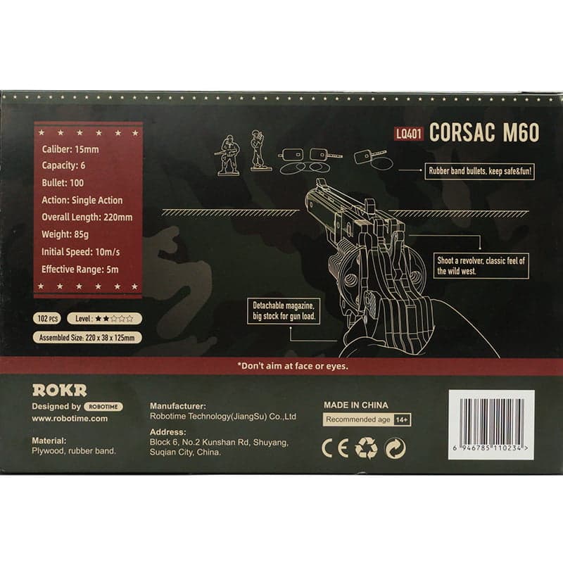 Corsac M60 - Rubber Band Pistol