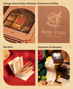 Rolife DIY Book Nook Kit - Bookstore