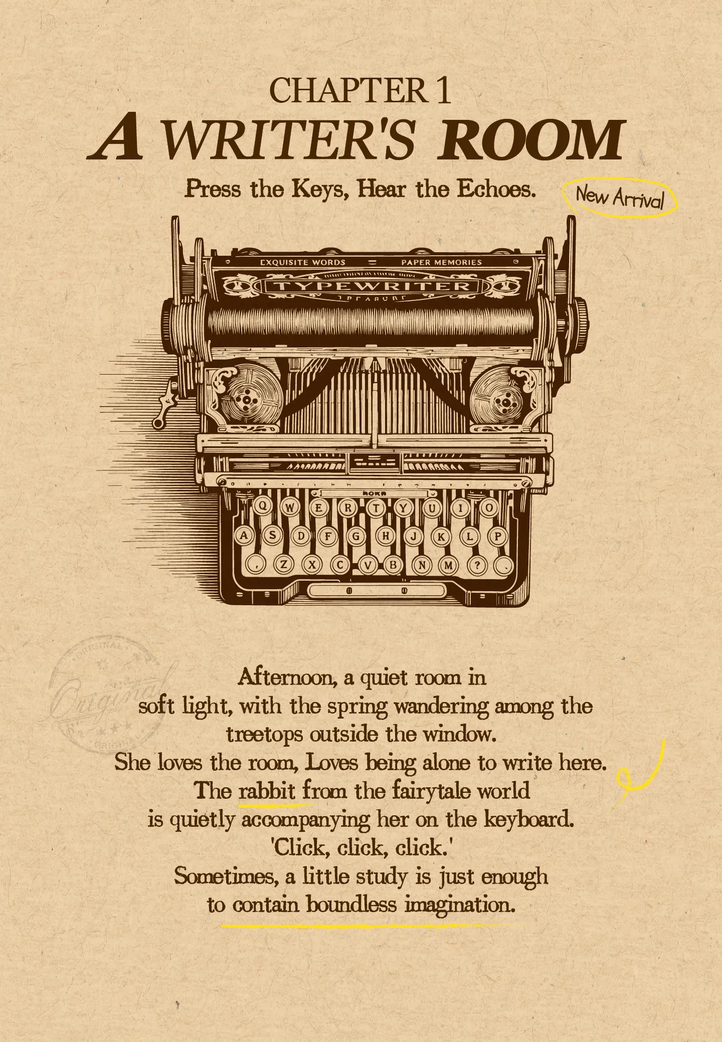ROKR Mechanical Typewriter - 3D Wooden Model Kit (Classic Version)