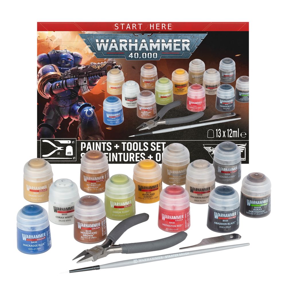 Warhammer 40,000: Paint + Tools set (11th edition)