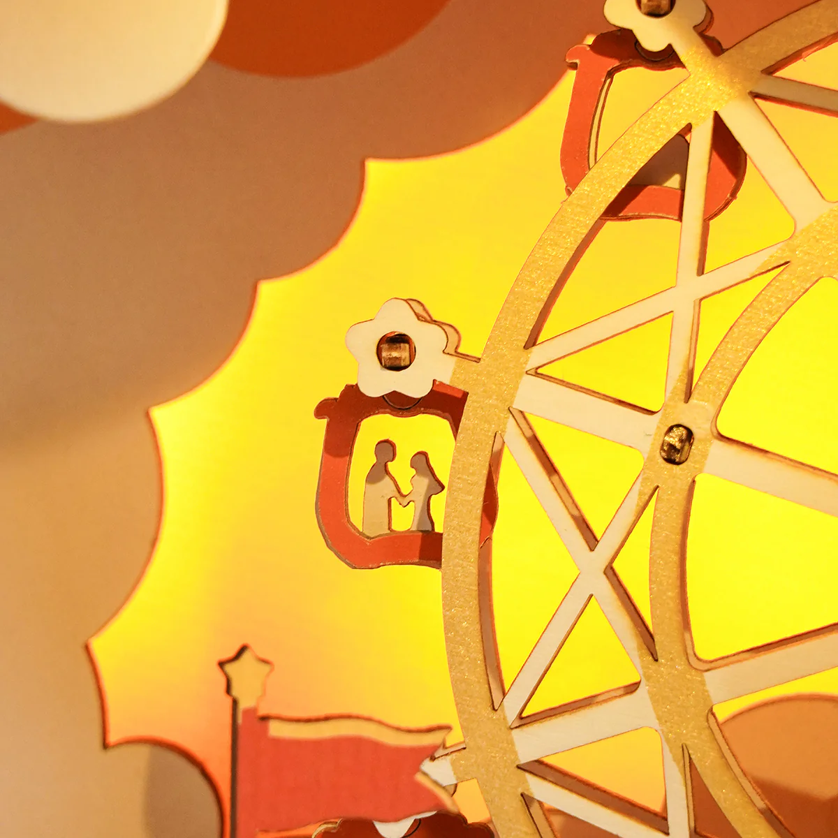 Sunset Carnival DIY Music Box 3D Wooden Puzzle