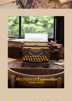ROKR Mechanical Typewriter - 3D Wooden Model Kit (Classic Version)