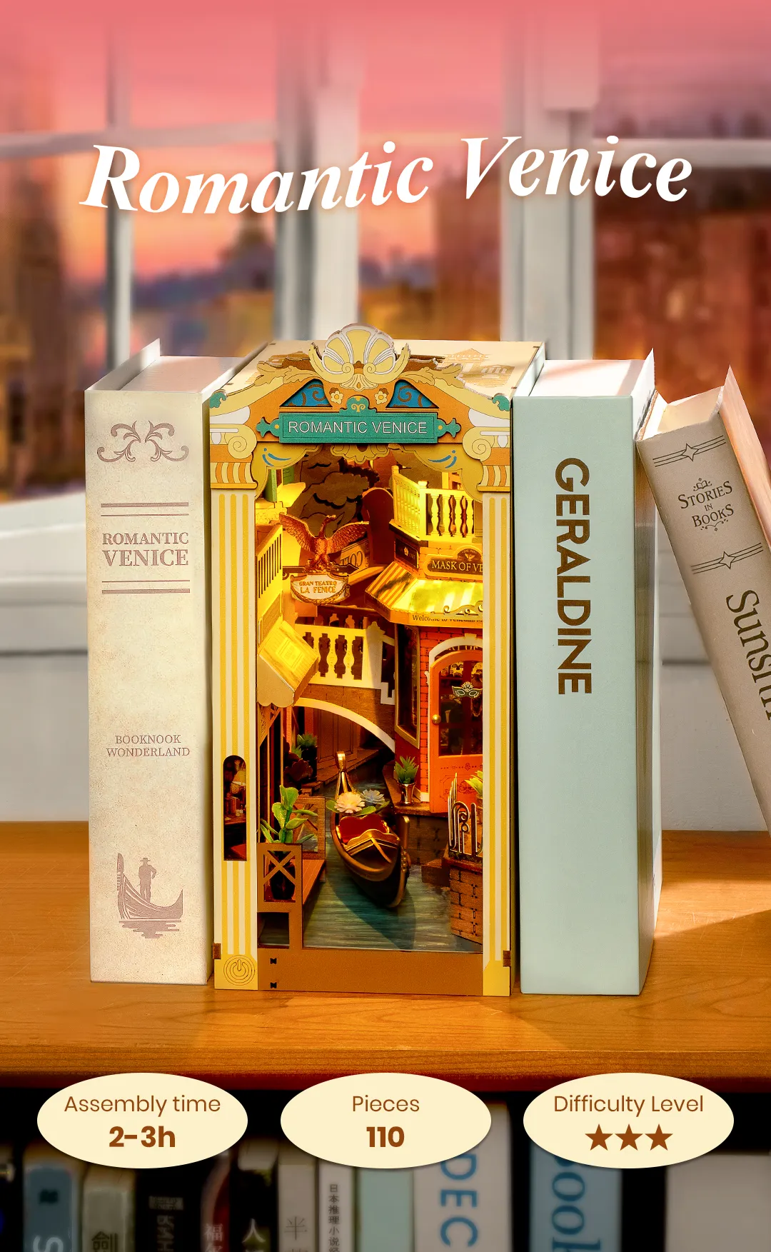 Rolife DIY Book Nook Kit - Romantic Venice