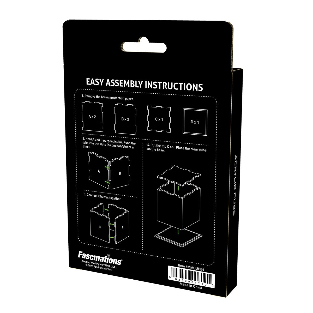 Acrylic Metal Earth® Display Cube 4.6"x 4.6"x5.6"