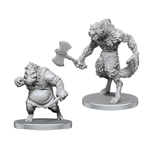 Pathfinder Battles Deep Cuts Miniatures: Werewolf & Wereboar