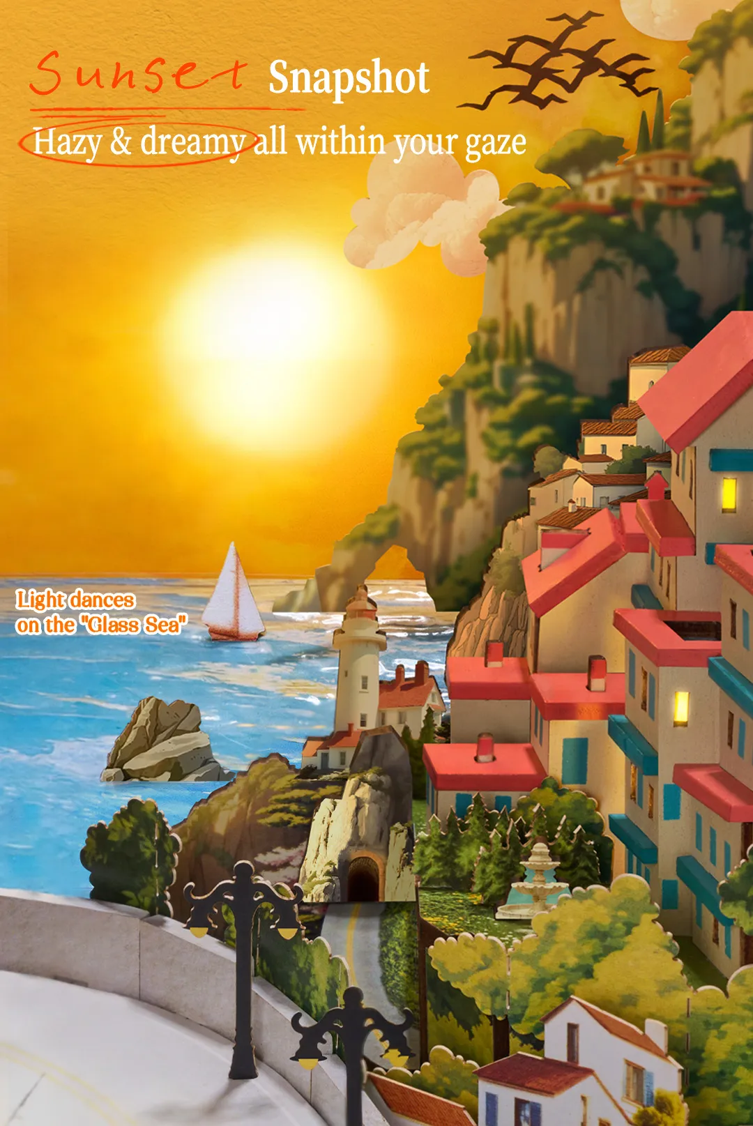 Rolife DIY Book Nook Kit - Sunset Isle