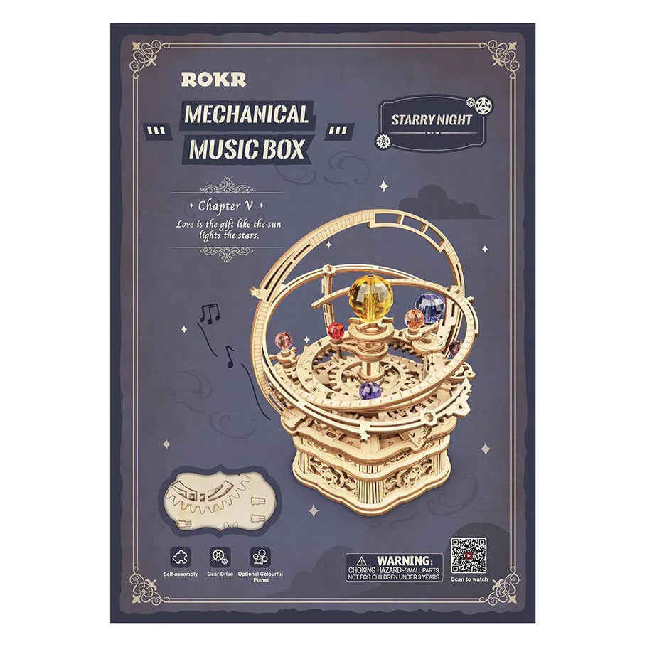 Starry Night Orrery Planetary Music Box