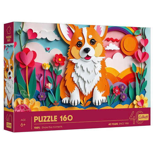 Puzzle: 40th Anniversary: Little Dog Paper Art 160 Piece