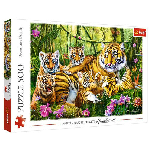 Puzzle: Family of Tigers 500 Piece