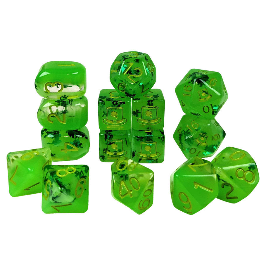 15-Set Lit Leprechaun (Glow in the Dark!) Dice