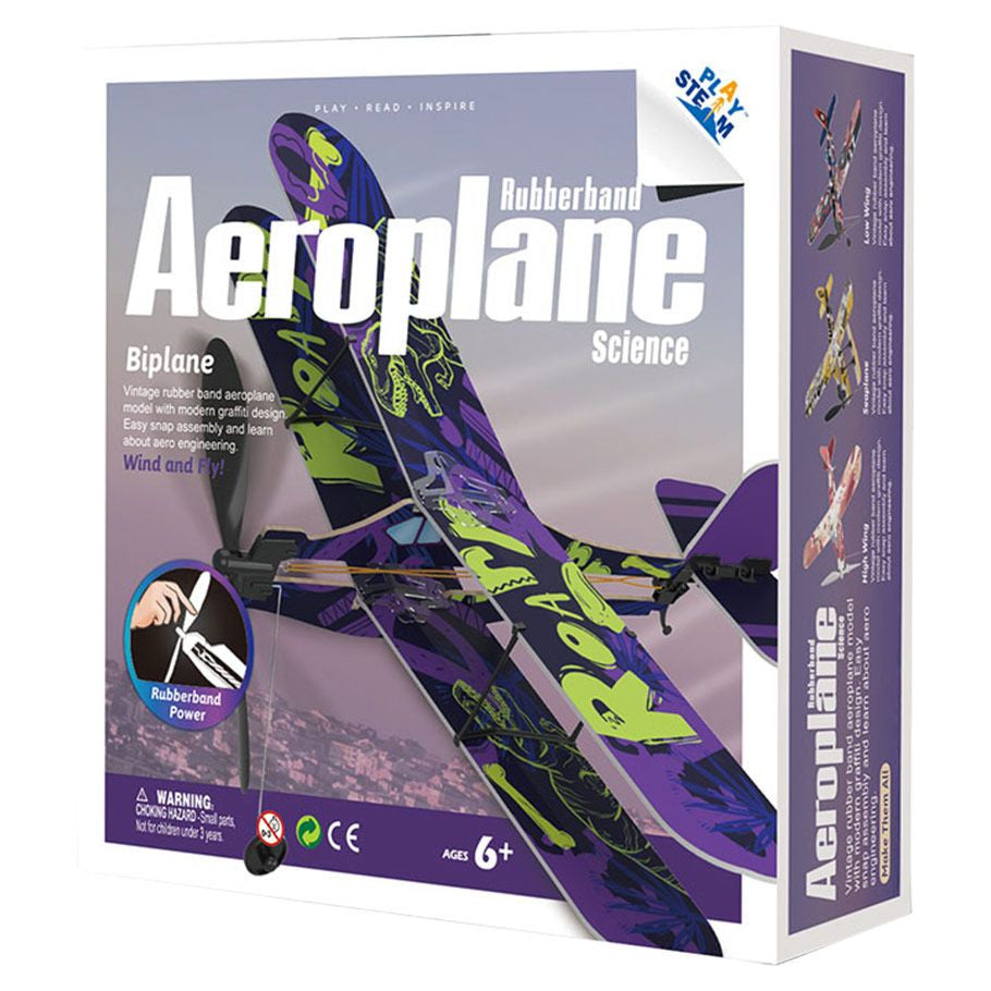 Rubber Band Airplane Science - Biplane