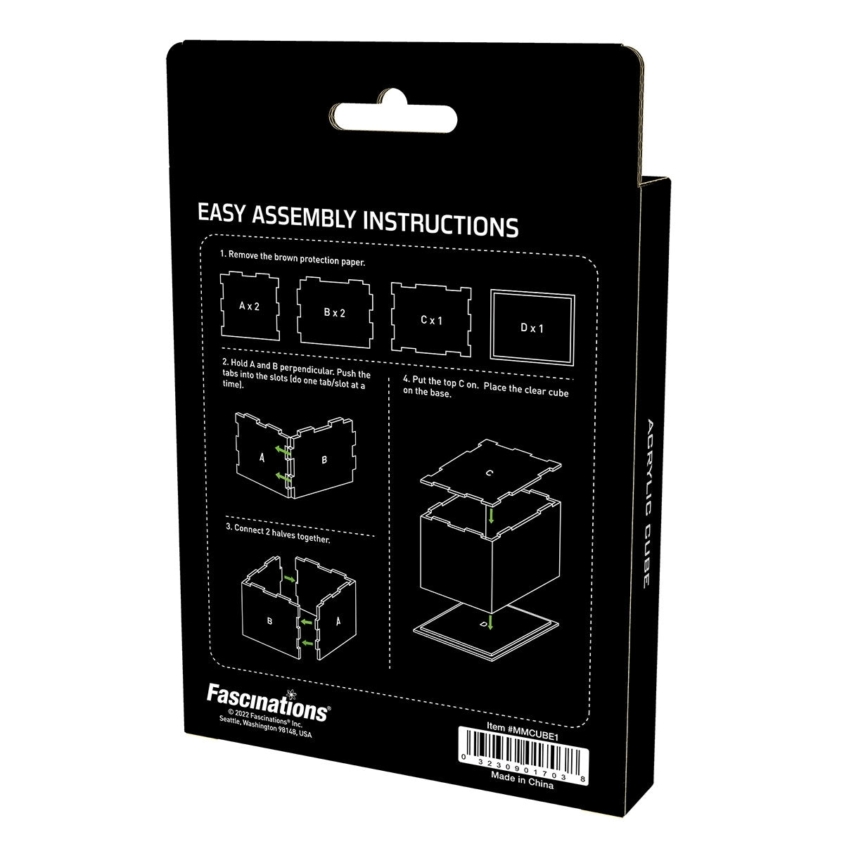 Acrylic Metal Earth® Display Cube 4"x5"x4"