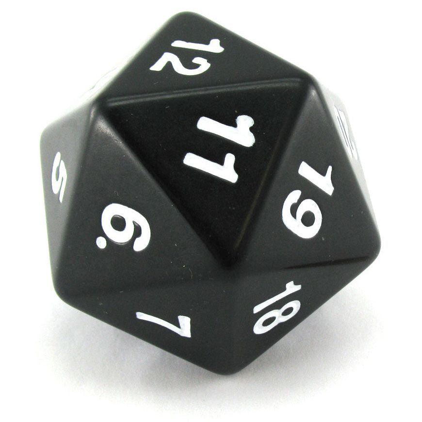d20 Single 55mm Countdown Black (Bagged)