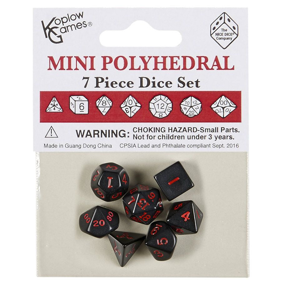 7-Set Bag Mini Opaque Black with Red