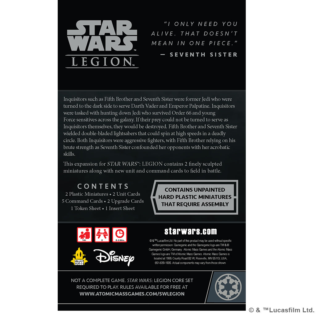 Star Wars: Legion - Fifth Brother And Seventh Sister Operative Expansion